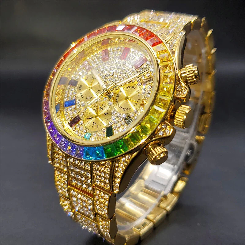 ICED OUT CHRONOS BAGUETTE WATCH - Image 5
