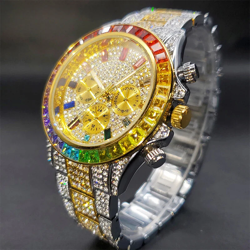 ICED OUT CHRONOS BAGUETTE WATCH - Image 6