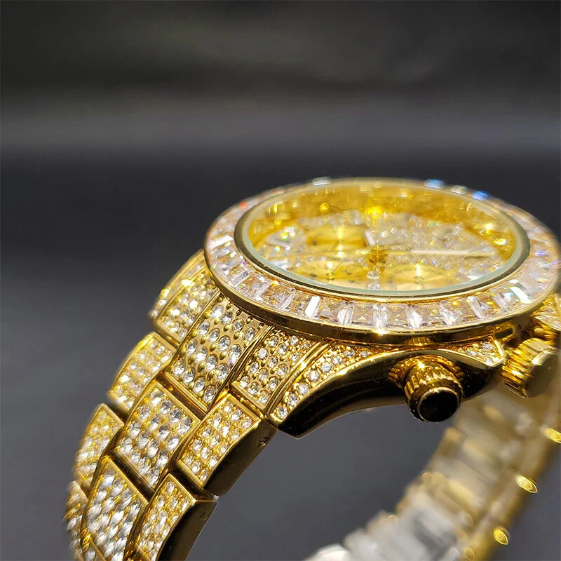 ICED OUT CHRONOS BAGUETTE WATCH - Image 7
