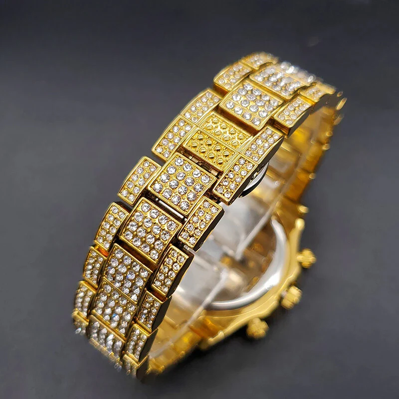 ICED OUT CHRONOS BAGUETTE WATCH - Image 8