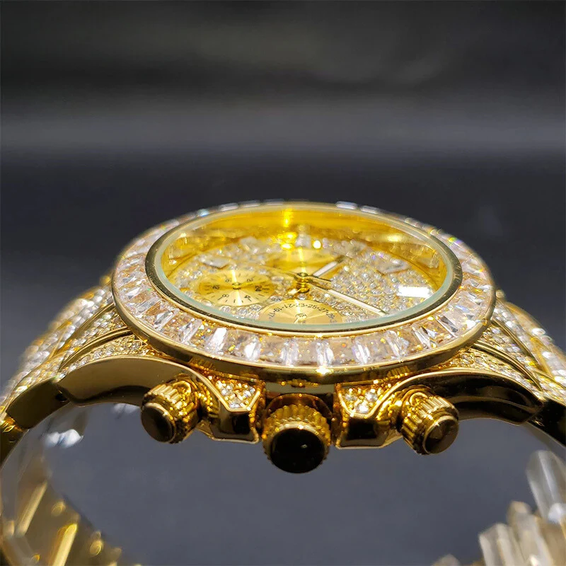 ICED OUT CHRONOS BAGUETTE WATCH - Image 9