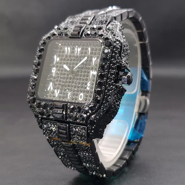 ICED OUT WATCH SQUARE ARABIC DIAL - Image 3